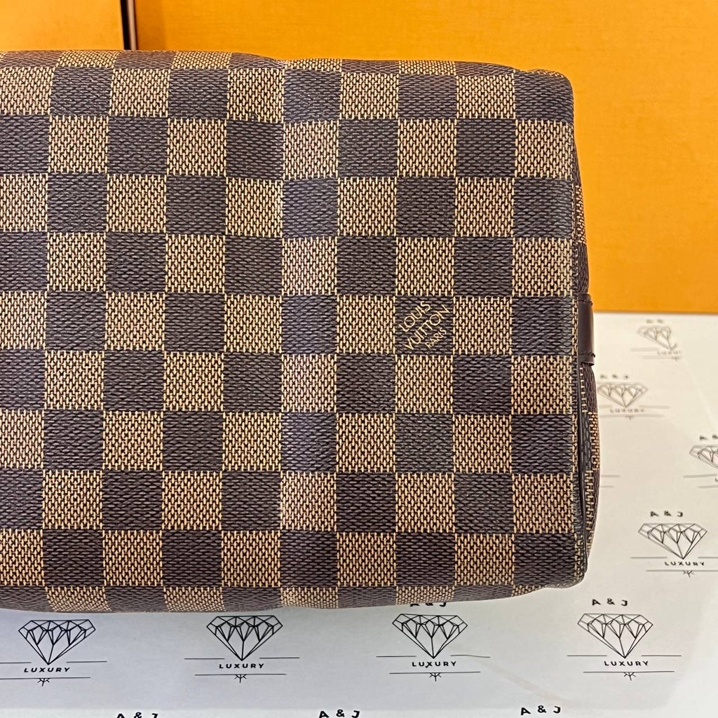 [PRE LOVED] Louis Vuitton Speedy Bandouliere 25 in Damier Ebene Canvass (CT3147)