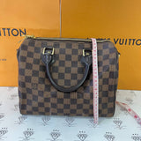 [PRE LOVED] Louis Vuitton Speedy Bandouliere 25 in Damier Ebene Canvass (CT3147)