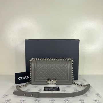 [PRE LOVED] Chanel Old Medium Leboy in Dark Gray SHW (Series 29)