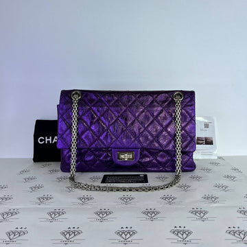 [PRE LOVED] Chanel Medium Reissue 226 in Purple Crinkled Calfskin Leather SHW (Series 12)