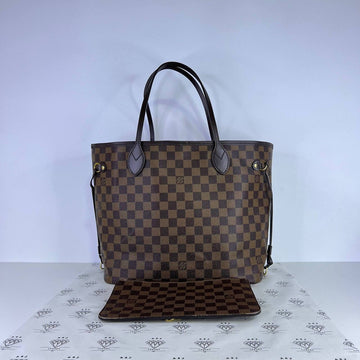 [PRE LOVED] Louis Vuitton Neverfull MM in Damier Ebene Canvass Rose Ballerine interior (AR2187)