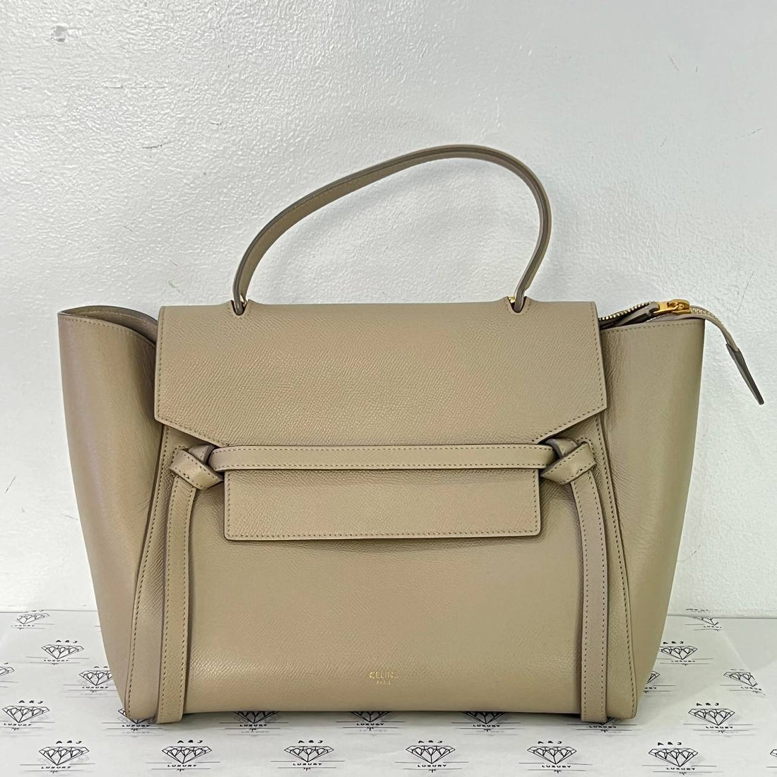 [PRE LOVED] Celine Mini Belt Bag in Beige GHW