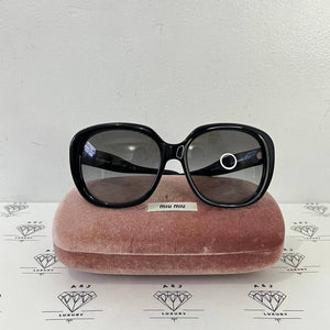 [PRE LOVED] Miu Miu 1AB-3M1 Sunglasses in Black