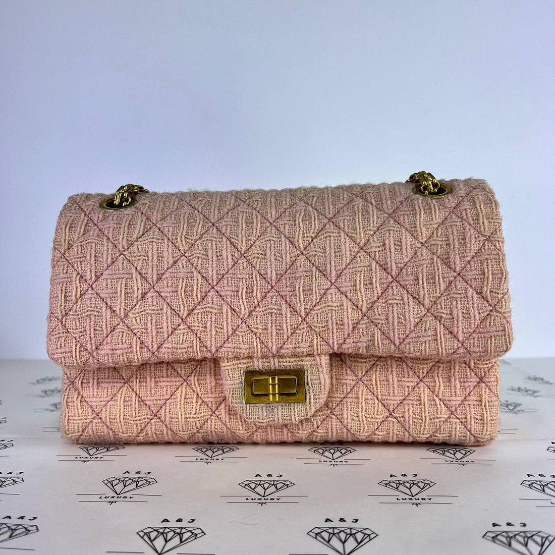 [PRE LOVED] Chanel Small Reissue 225 in Pink Tweed GHW (Series 23)