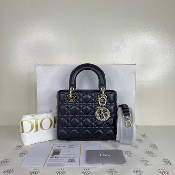 [PRE LOVED] Christian Dior Small ABC Lady D in Black Cannage Lambskin GHW (2019)