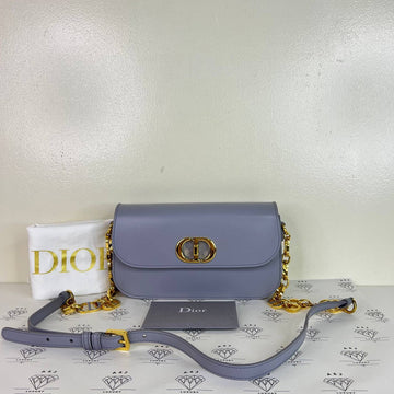 [PRE LOVED] Christian Dior Montaigne 30 Avenue Bag in Gray Calfskin Leather (2023)