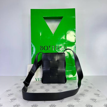 [PRE LOVED] Bottega Veneta Cassette Phone Holder in Black