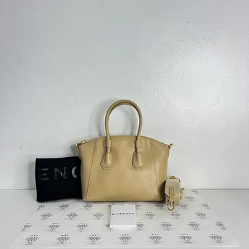 [PRE LOVED] Givenchy Mini Antigona Sport in Beige Smooth Calfskin Leather GHW