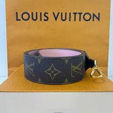 [BRAND NEW] Louis Vuitton Bandouliere Strap in Monogram Canvass Rose Ballerine (JJ0274)