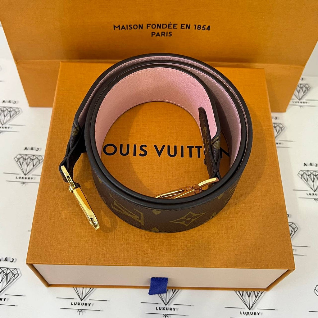 [BRAND NEW] Louis Vuitton Bandouliere Strap in Monogram Canvass Rose Ballerine (JJ0274)