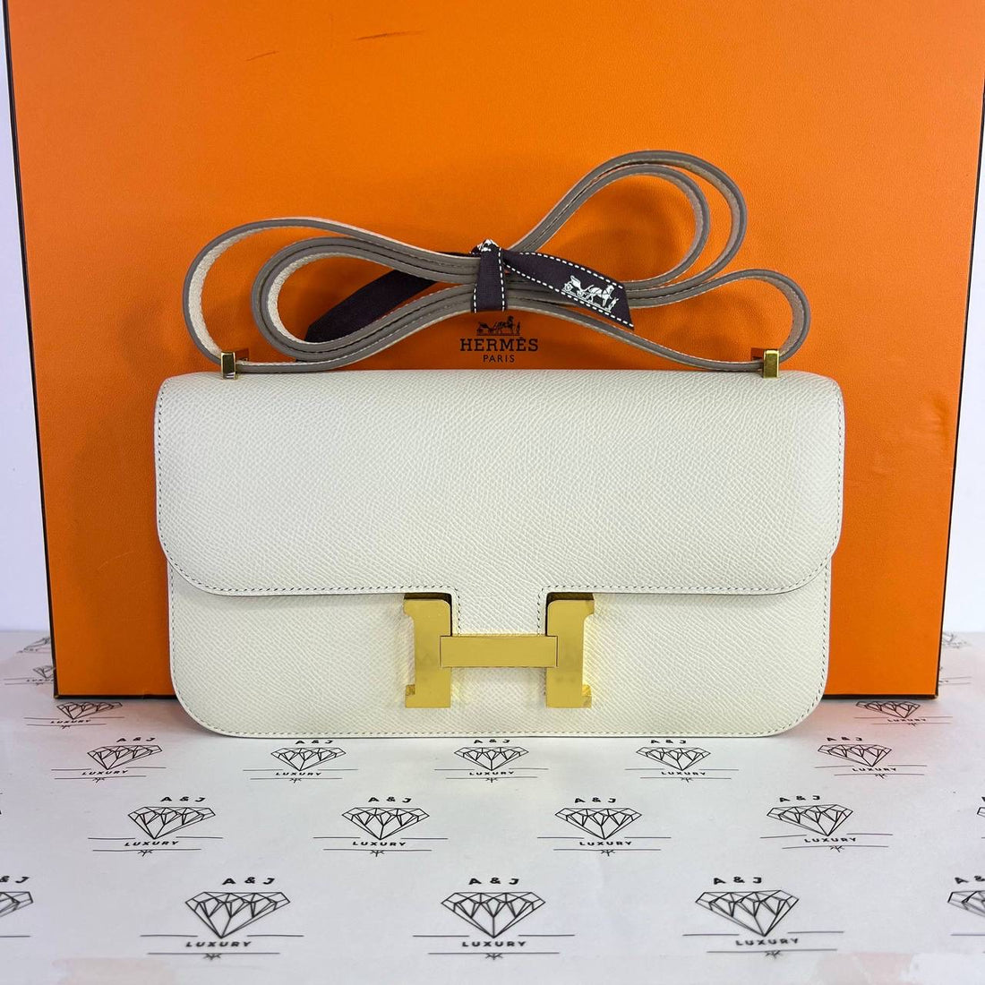 [PRE LOVED] Hermes Constance Elan in Craie Epsom Leather GHW (Stamp W - 2024)