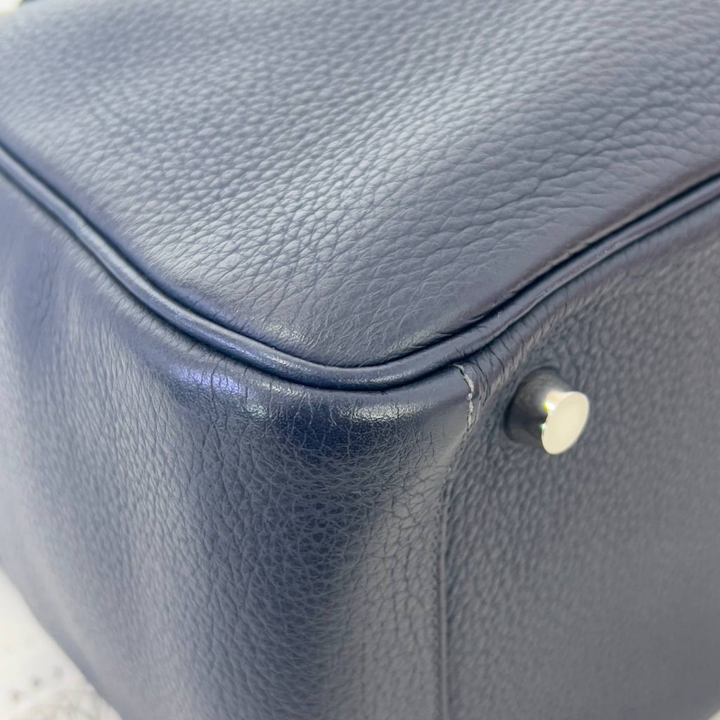 [PRE LOVED] Hermes Lindy 26 in Bleu Nuit Clemence Leather PHW (Stamp Square M - 2009)