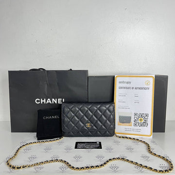[PRE LOVED] Chanel Classic Wallet on Chain in Black Caviar GHW (Series 28)