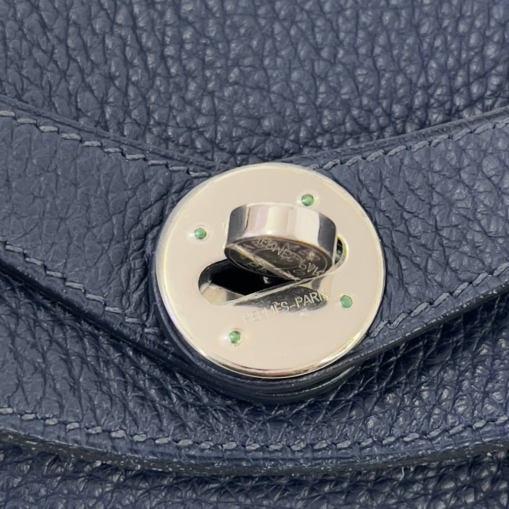 [PRE LOVED] Hermes Lindy 26 in Bleu Nuit Clemence Leather PHW (Stamp Square M - 2009)