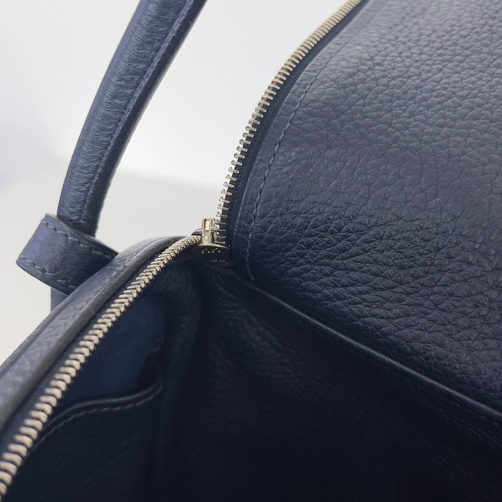 [PRE LOVED] Hermes Lindy 26 in Bleu Nuit Clemence Leather PHW (Stamp Square M - 2009)