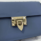 [PRE LOVED] Valentino Small Rockstud Crossbody bag in Blue Calfskin Leather GHW