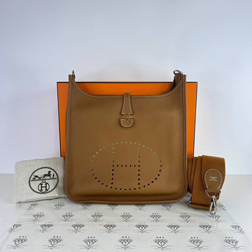 [PRE LOVED] Hermes Evelyne PM III 29 in Gold Clemence Leather PHW (Stamp W - 2024)
