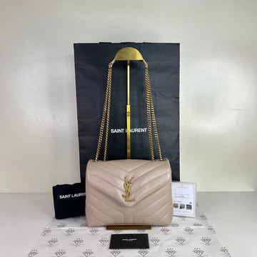 [PRE LOVED] YSL Small Loulou in Beige GHW