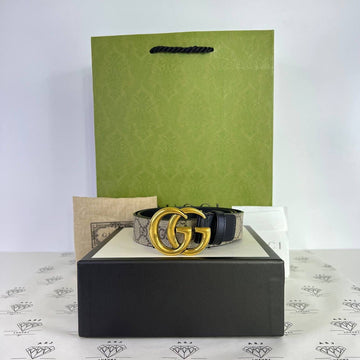 [PRE LOVED] Gucci Marmont Belt in Black Canvass GHW Size 85