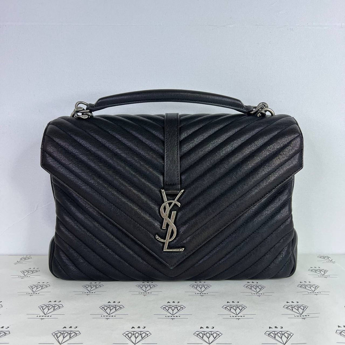 [PRE LOVED] YSL Large College in Black RHW