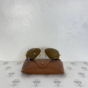 [PRE LOVED] Ray-Ban RB3025 Large Metal Aviator Sunglasses in Gold