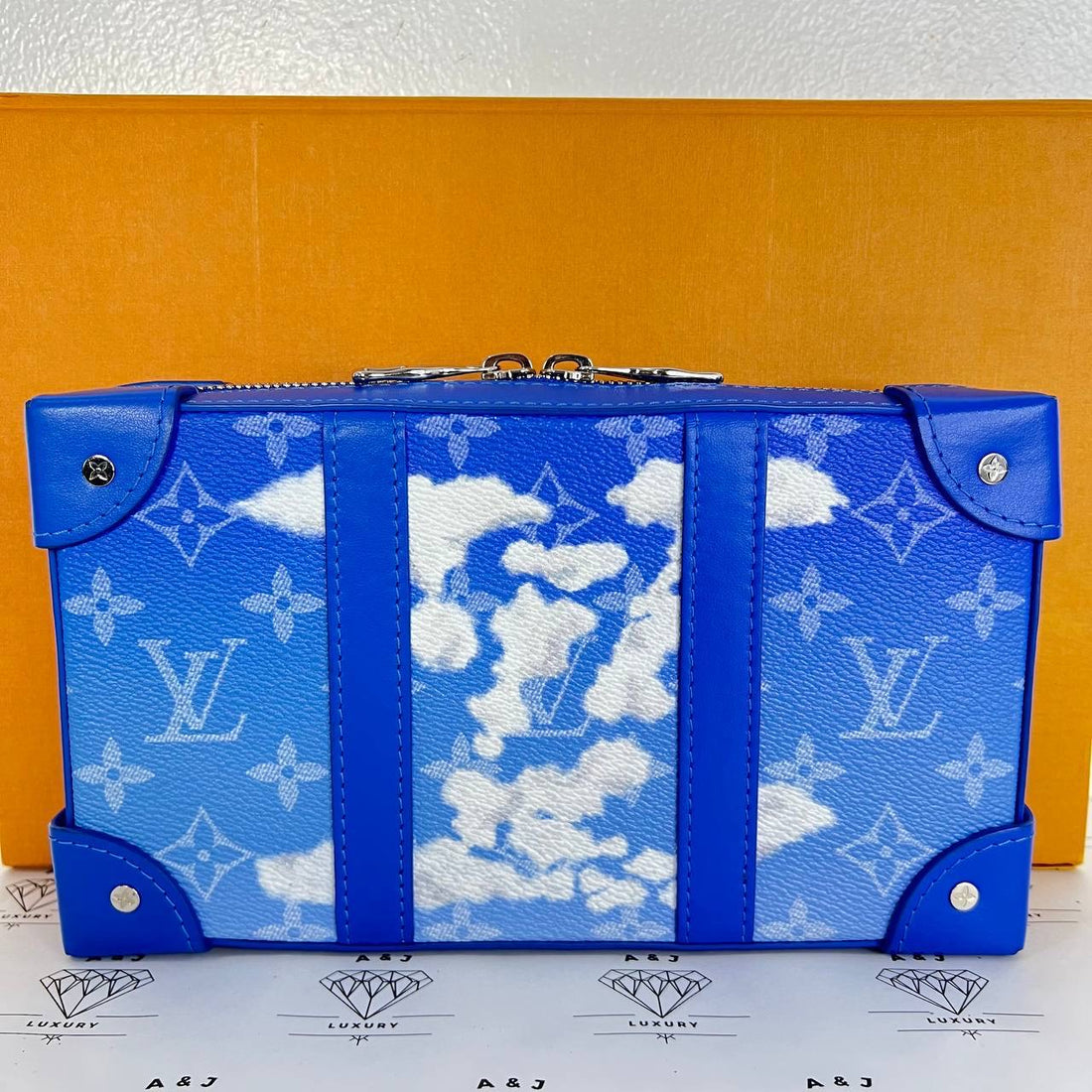 [PRE LOVED] Louis Vuitton Limited Edition Soft Trunk Wallet Clouds in Blue SHW (TJ3220)