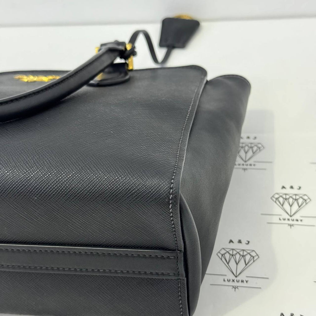 [PRE LOVED] Prada 1BA113 Handbag in Black Saffiano Leather GHW