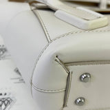 [PRE LOVED] Bottega Veneta Arco Tote in White Intrecciato Leather