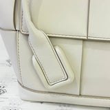 [PRE LOVED] Bottega Veneta Arco Tote in White Intrecciato Leather