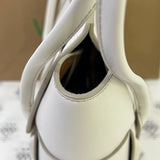 [PRE LOVED] Bottega Veneta Arco Tote in White Intrecciato Leather