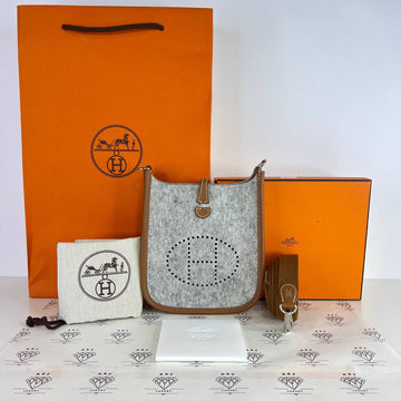 [PRE LOVED] Hermes Mini Evelyne 16 (TPM) in Gris Clair and Gold Swift PHW (Stamp U - 2022)