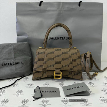 [PRE LOVED] Balenciaga Small Hourglass Top Handle Bag in Canvass