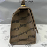 [PRE LOVED] Balenciaga Small Hourglass Top Handle Bag in Canvass