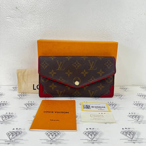 [PRE LOVED] Louis Vuitton Sarah Retiro Wallet in Monogram Canvass Red interior (MI2167)