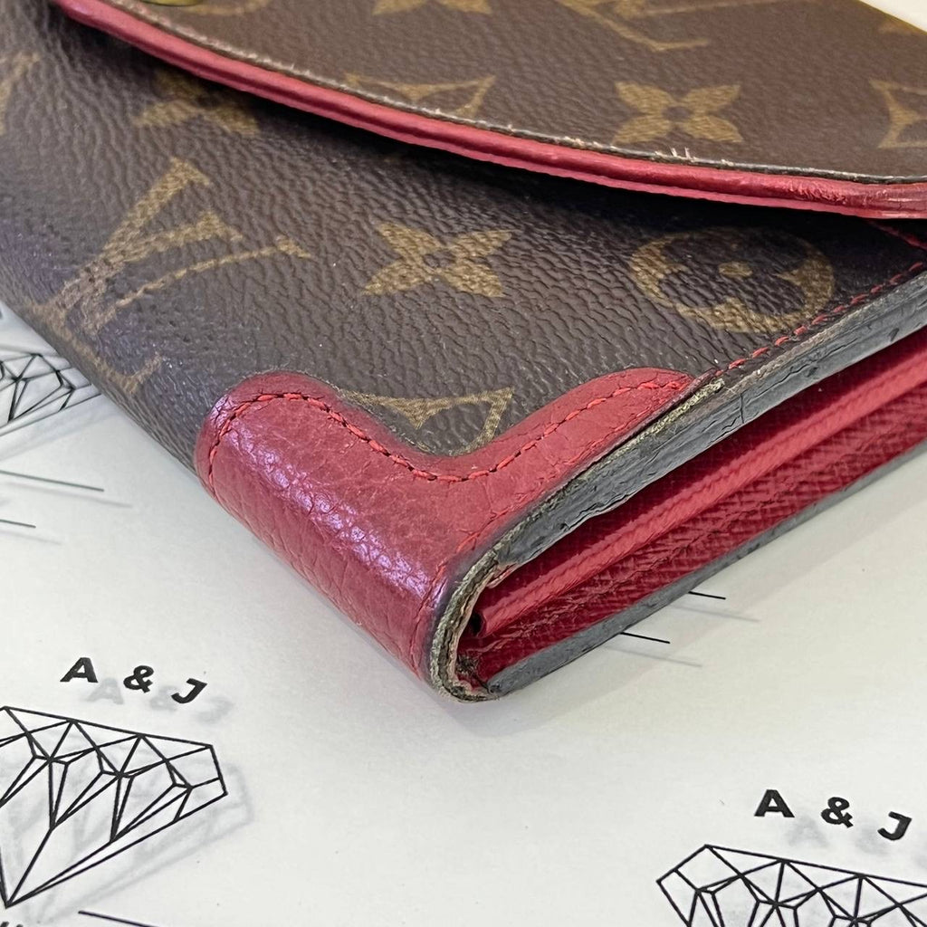 [PRE LOVED] Louis Vuitton Sarah Retiro Wallet in Monogram Canvass Red interior (MI2167)