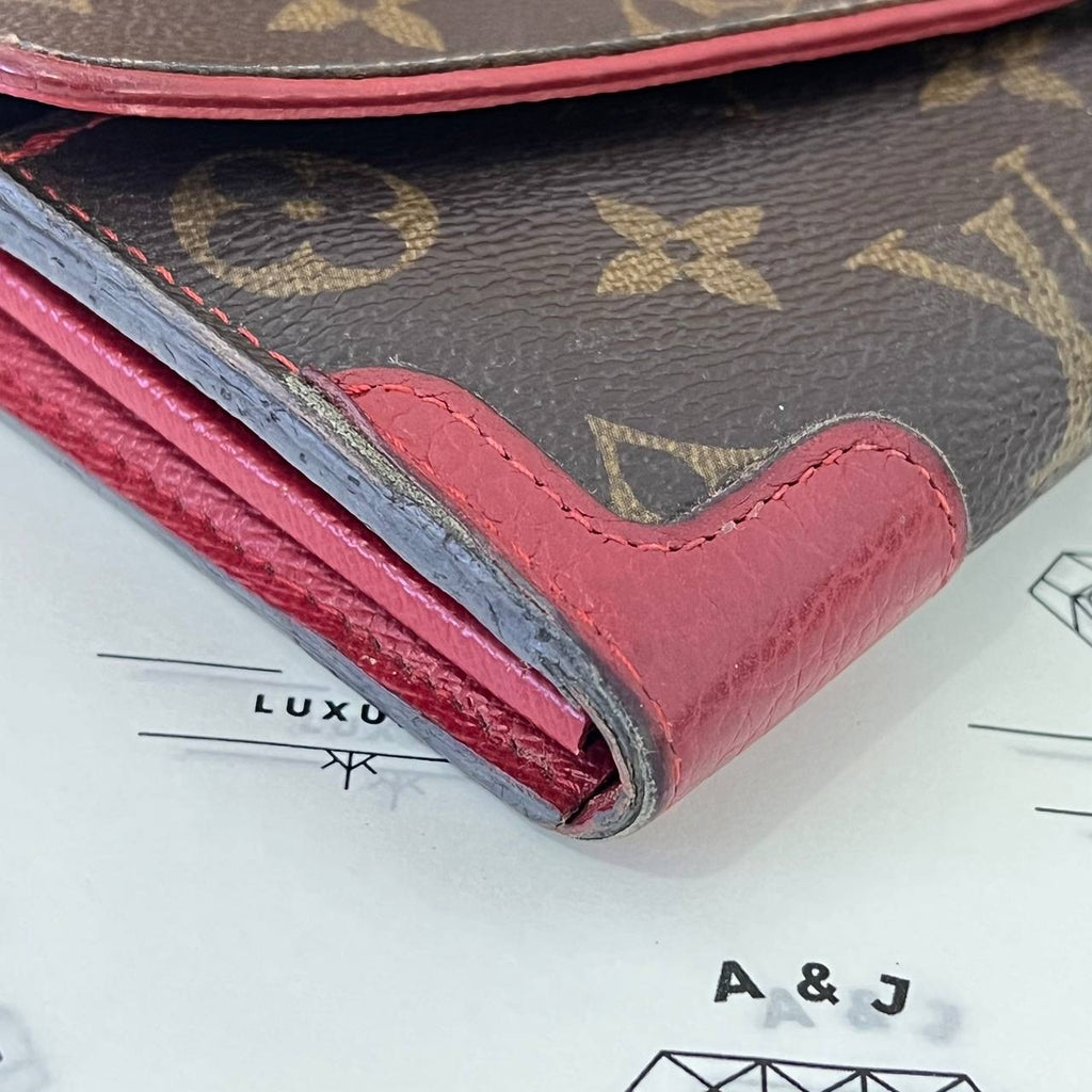 [PRE LOVED] Louis Vuitton Sarah Retiro Wallet in Monogram Canvass Red interior (MI2167)