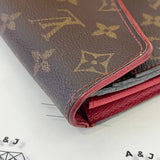 [PRE LOVED] Louis Vuitton Sarah Retiro Wallet in Monogram Canvass Red interior (MI2167)