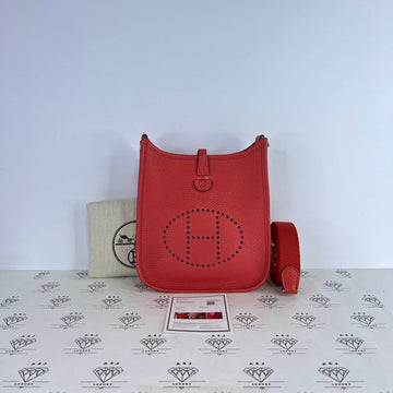 [PRE LOVED] Hermes Mini Evelyne 16 (TPM) in Rose Jaipur Clemence Leather PHW (Stamp A - 2017)