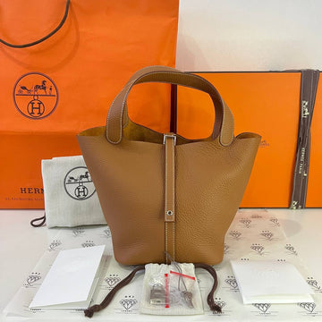 [BRAND NEW] Hermes Picotin 22 in Gold Clemence Leather PHW (Stamp B - 2023)