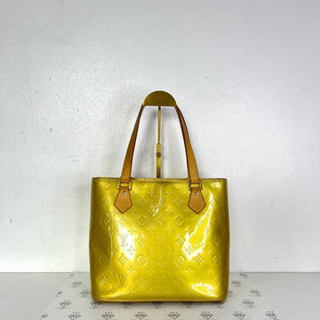 [PRE LOVED] Louis Vuitton Houston Handbag in Yellow Vernis Leather (CA1020)