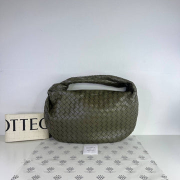 [PRE LOVED] Bottega Veneta Small Jodie in Khaki Intrecciato Leather GHW