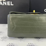 [PRE LOVED] Chanel Mini Reissue 2.55 in Green Distressed Calfskin Leather GHW (microchipped)