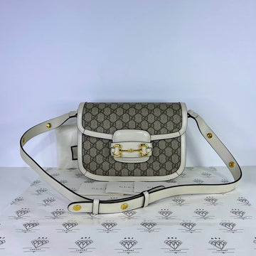 [PRE LOVED] Gucci Horsebit 1955 in White GHW
