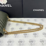 [PRE LOVED] Chanel Mini Reissue 2.55 in Green Distressed Calfskin Leather GHW (microchipped)