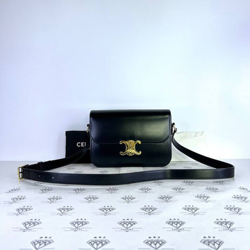 [PRE LOVED] Celine Classique Triomphe in Black Calfskin Leather GHW