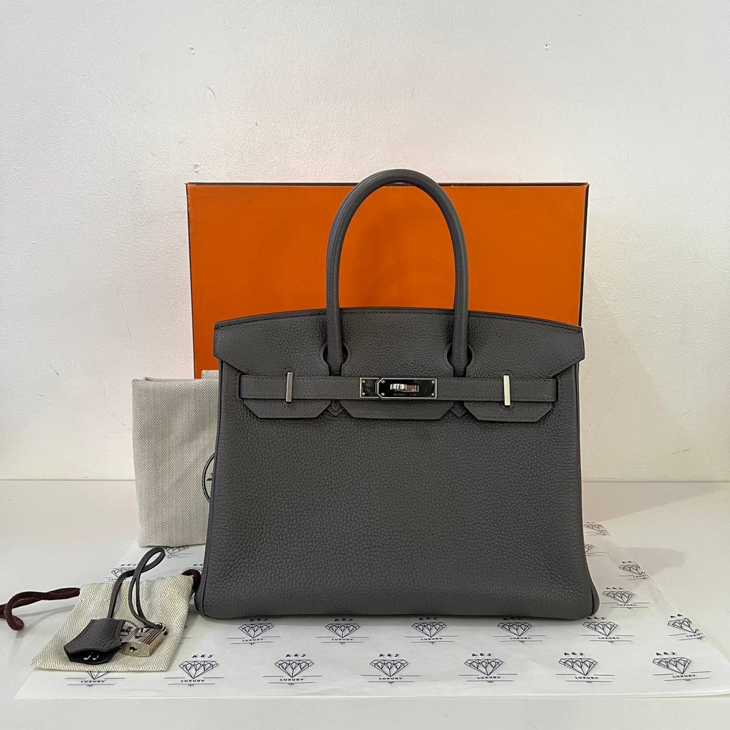 [PRE LOVED] Hermes Birkin 30 in Gris Etain Clemence Leather PHW (Stamp X - 2016)