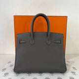 [PRE LOVED] Hermes Birkin 30 in Gris Etain Clemence Leather PHW (Stamp X - 2016)