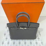 [PRE LOVED] Hermes Birkin 30 in Gris Etain Clemence Leather PHW (Stamp X - 2016)