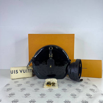 [PRE LOVED] Louis Vuitton Boite Chapeau Souple in Black Vernis Leather (PL1169)