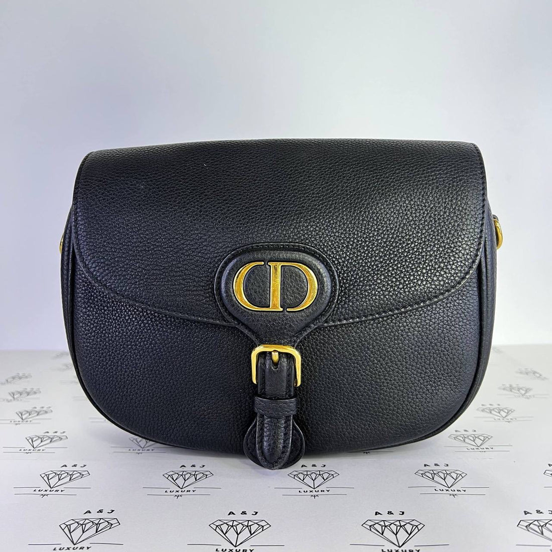 [PRE LOVED] Christian Dior Medium Bobby in Black Grained Calfskin Leather GHW (2021)
